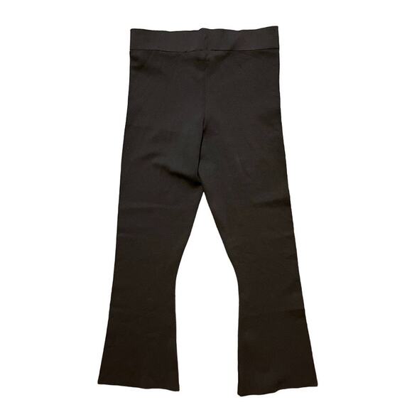 NWT ZARA High Rise Flared Leg Rib Knit Pants in Chocolate brown SZ L - Picture 7 of 11